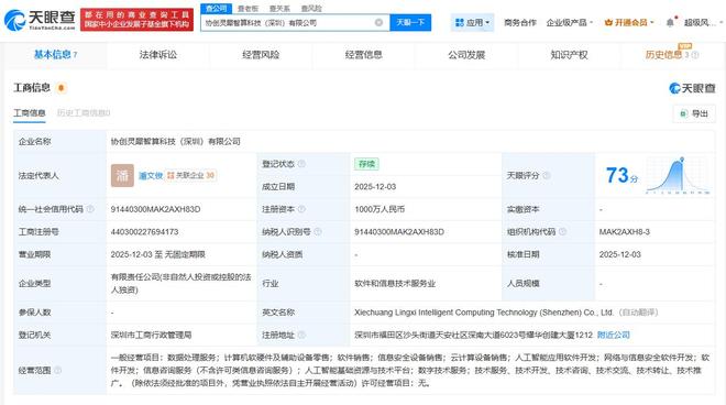 協創數據布局智能算力領域，深圳靈犀智算公司揚帆起航